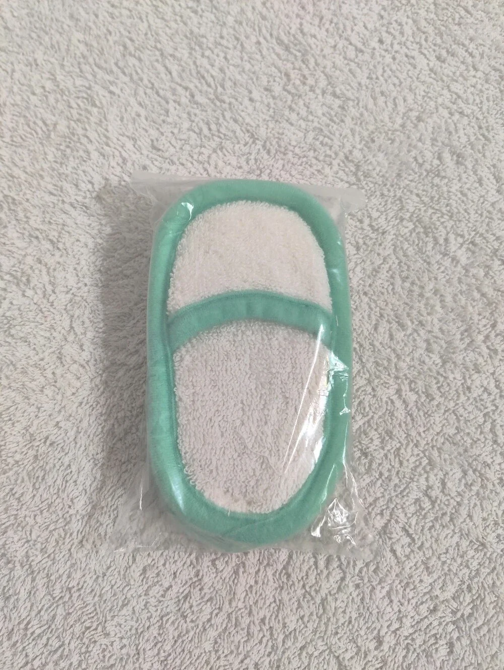 Infant/Toddler Spa Style Slippers in White And Mint